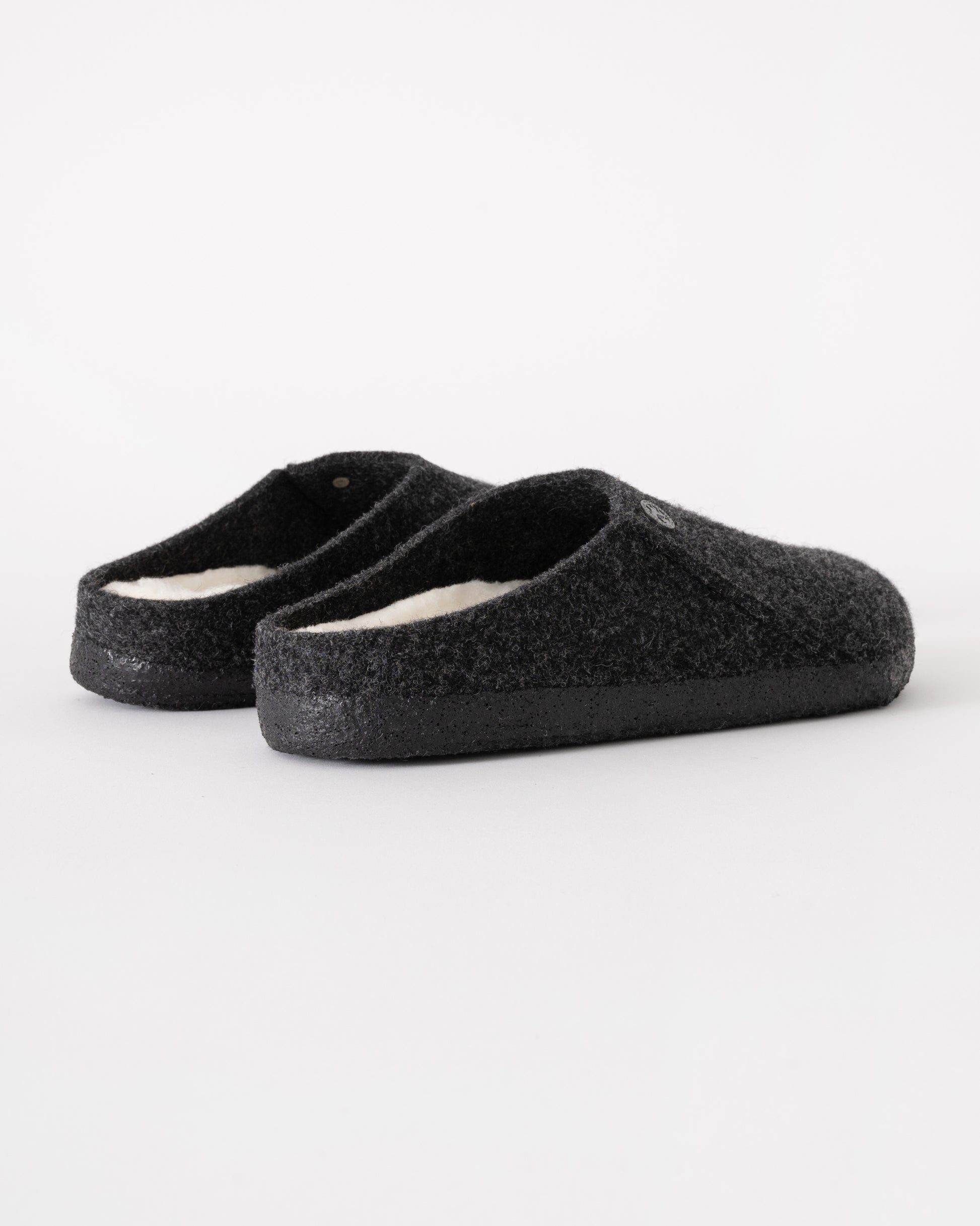 Birkenstock Zermatt Shearling FE Womens Clogs - Anthracite - CHO - Designer Womens Slippers