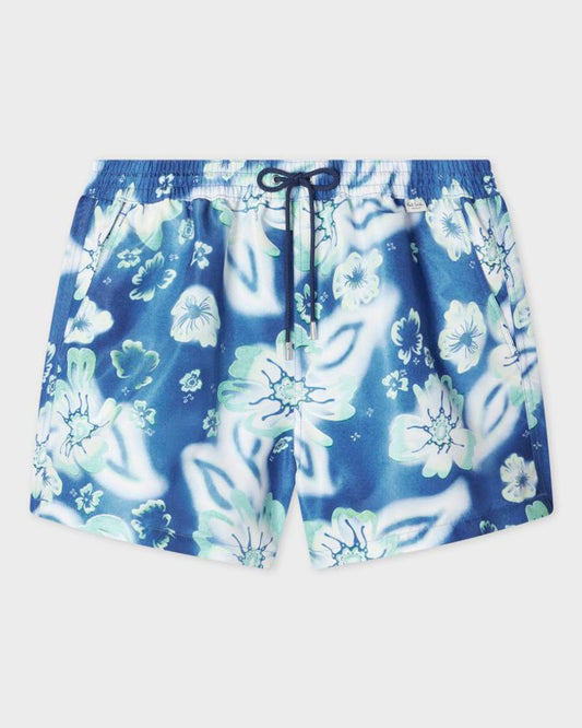 Paul Smith Riso Floral Mens Swimshorts - 45 Blue