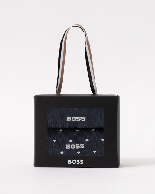 BOSS Orange 2-Pack Mens Socks Gift Set - Dark Blue 403