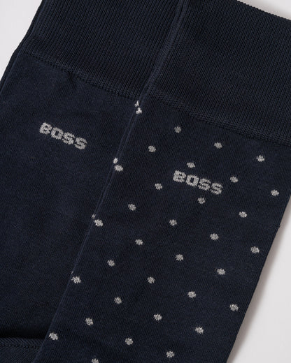 BOSS Orange 2-Pack Mens Socks Gift Set - Dark Blue 403