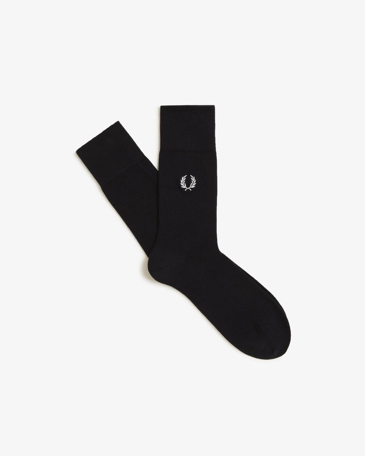Fred Perry Mens Classic Laurel Wreath Sock - Black/Snow White 843