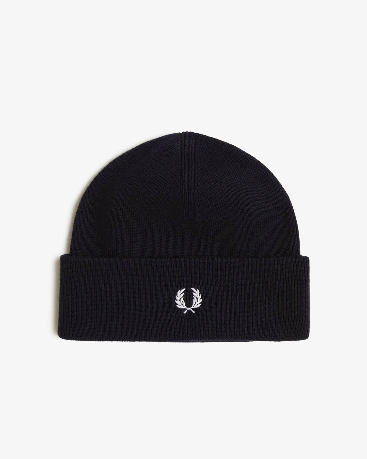 Fred Perry Mens Classic Beanie - Navy/Snow White T05