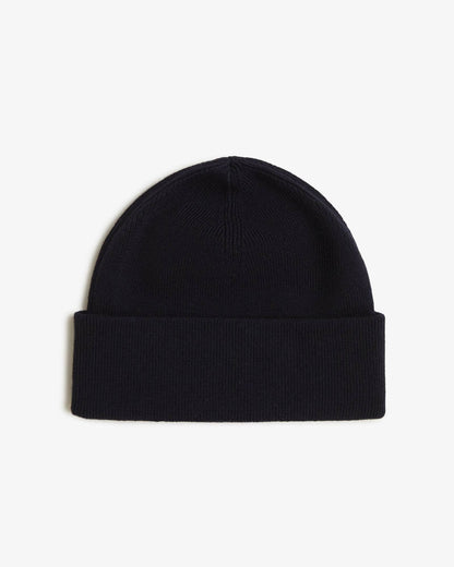 Fred Perry Mens Classic Beanie - Navy/Snow White T05