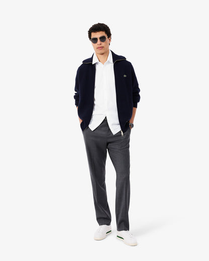 Lacoste Regular Fit Mens Oxford Shirt - White/White 800