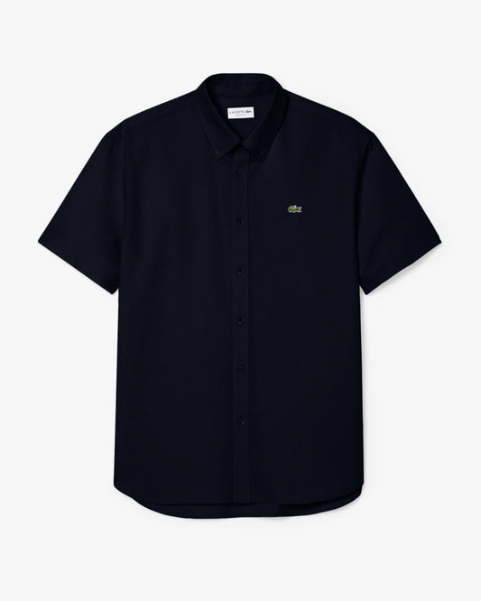 Lacoste Regular Fit Mens Oxford Shirt - Abysm F2W | CHO | Designer Mens Short Sleeve Shirts