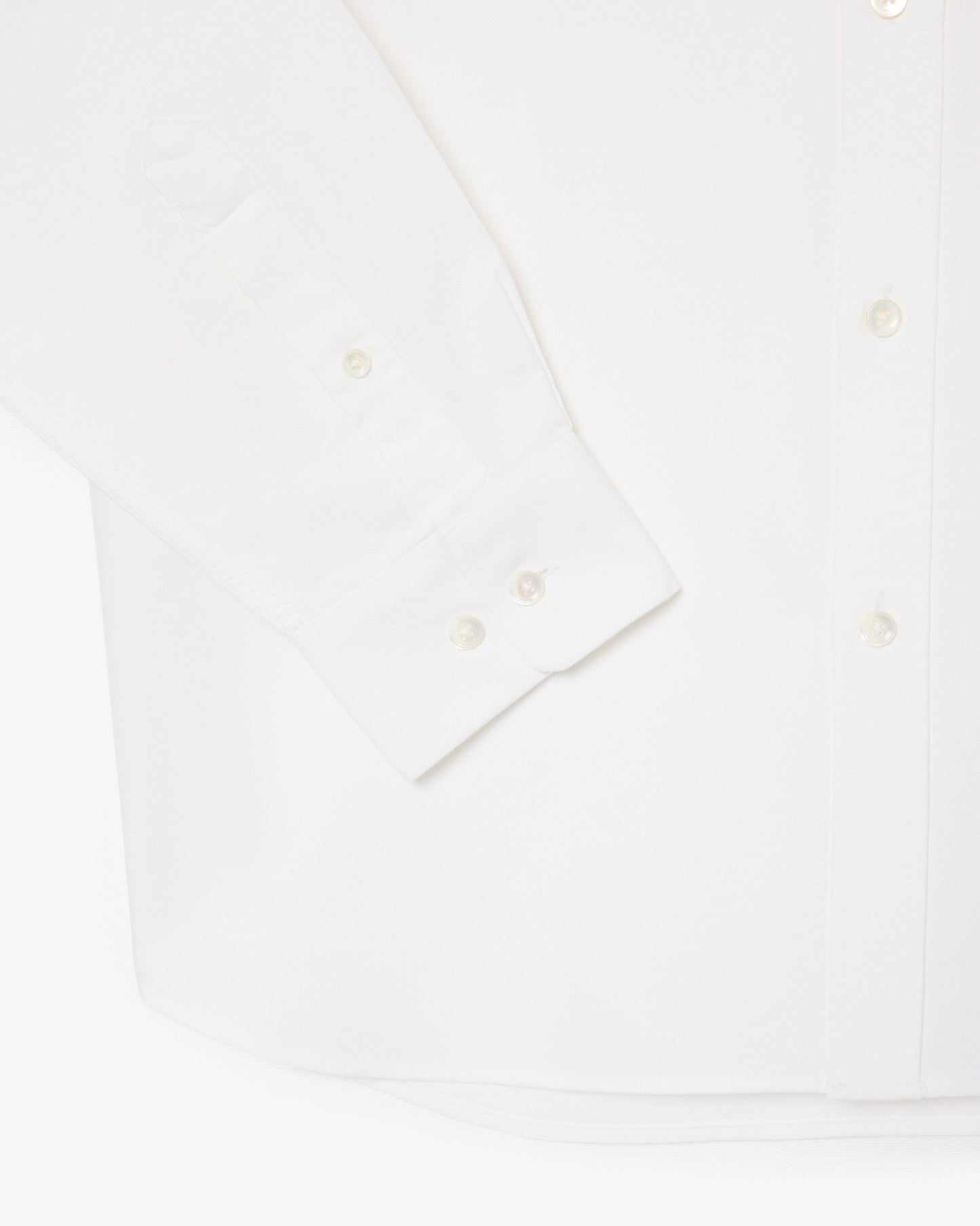 Lacoste Casual Oxford Mens Long Sleeve Shirt - White/White 800
