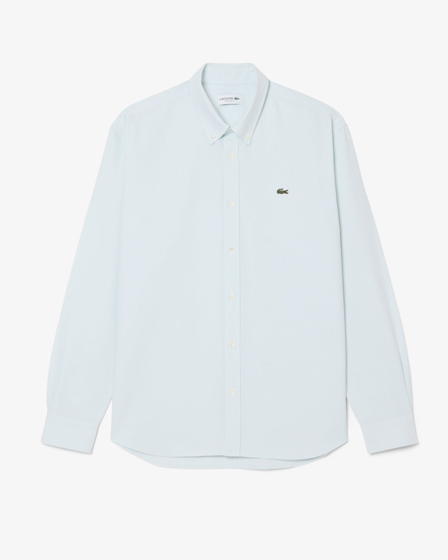 Lacoste Casual Oxford Mens Long Sleeve Shirt - Rill/White MR8