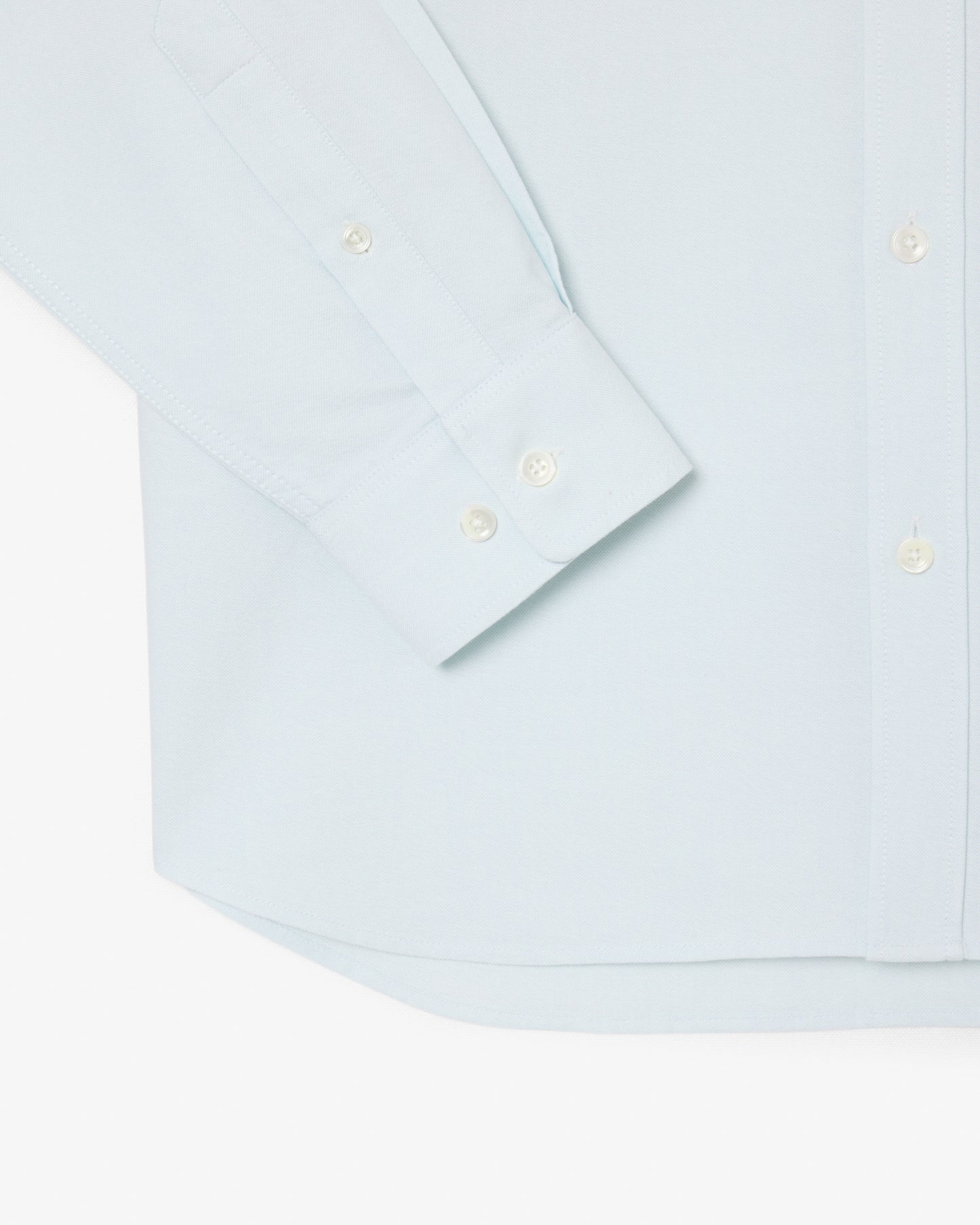 Lacoste Casual Oxford Mens Long Sleeve Shirt - Rill/White MR8