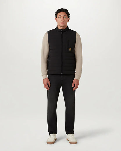 Belstaff Chassis Mens Gilet - Black | CHO | Designer Mens Padded Gilets