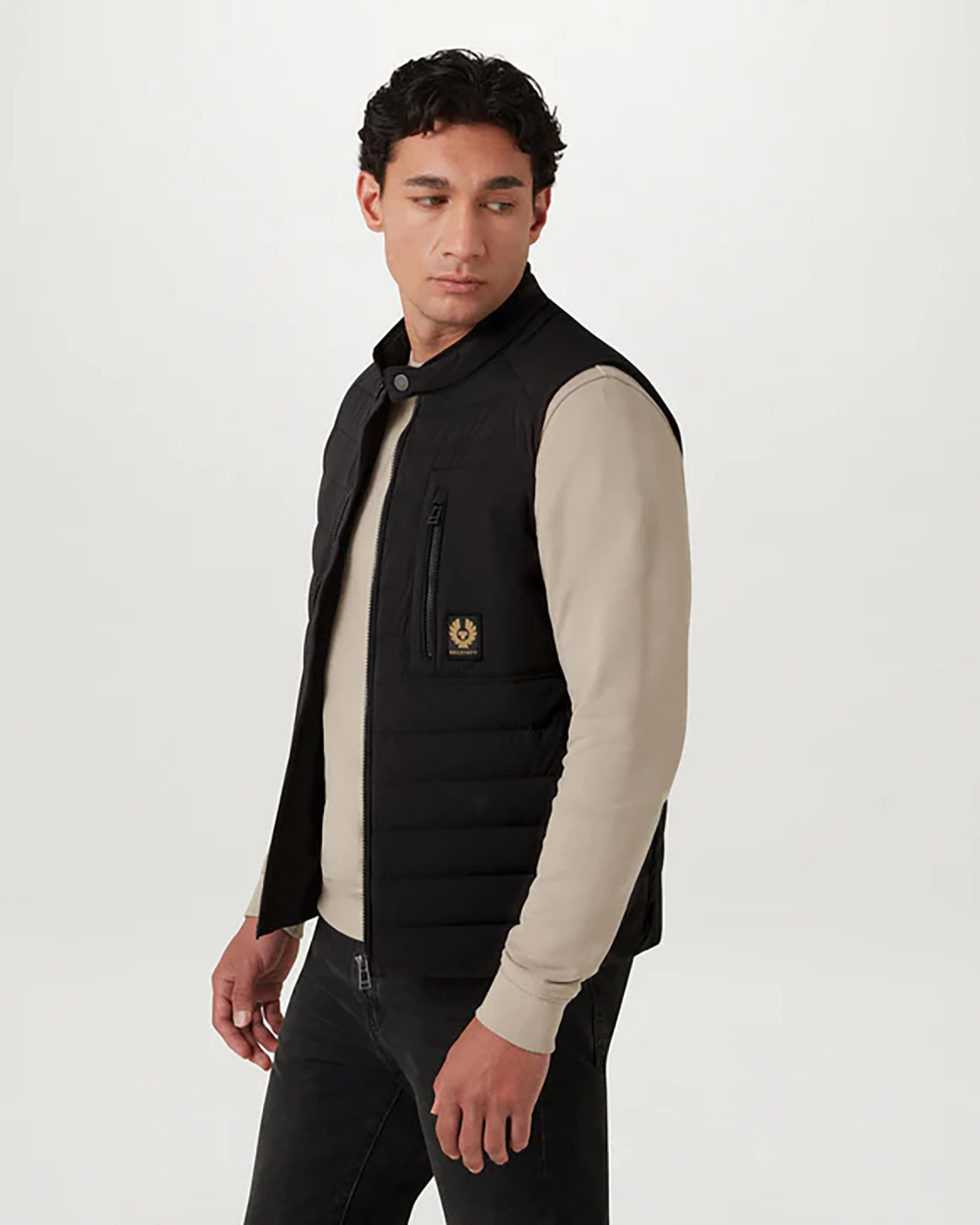 Belstaff Chassis Mens Gilet - Black | CHO | Designer Mens Padded Gilets