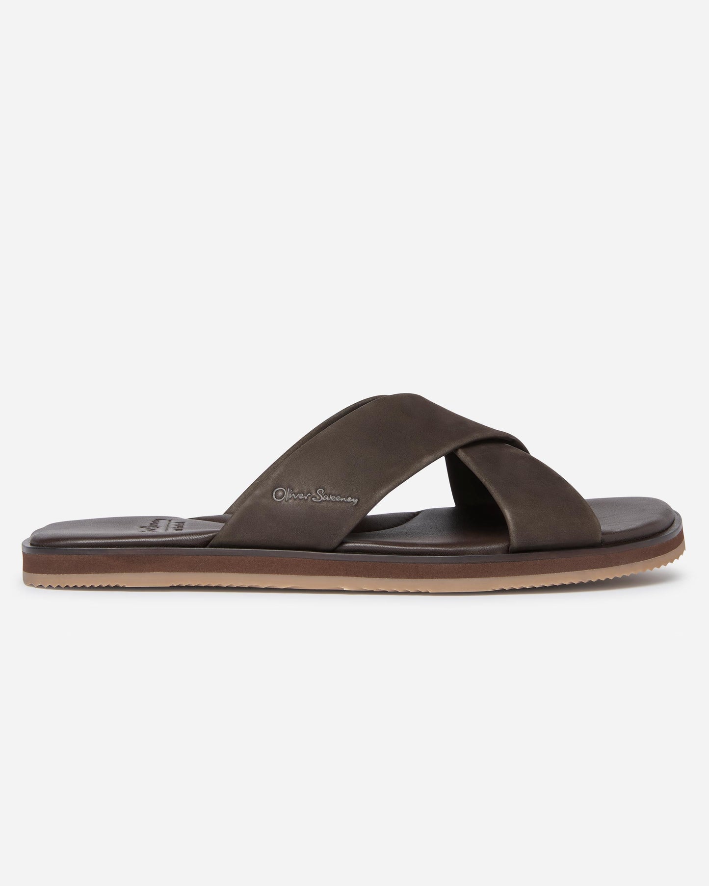 Oliver Sweeney Chesil Nubuck Mens Sandals - Brown | CHO | Designer Mens Sandals