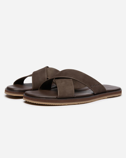 Oliver Sweeney Chesil Nubuck Mens Sandals - Brown | CHO | Designer Mens Sandals