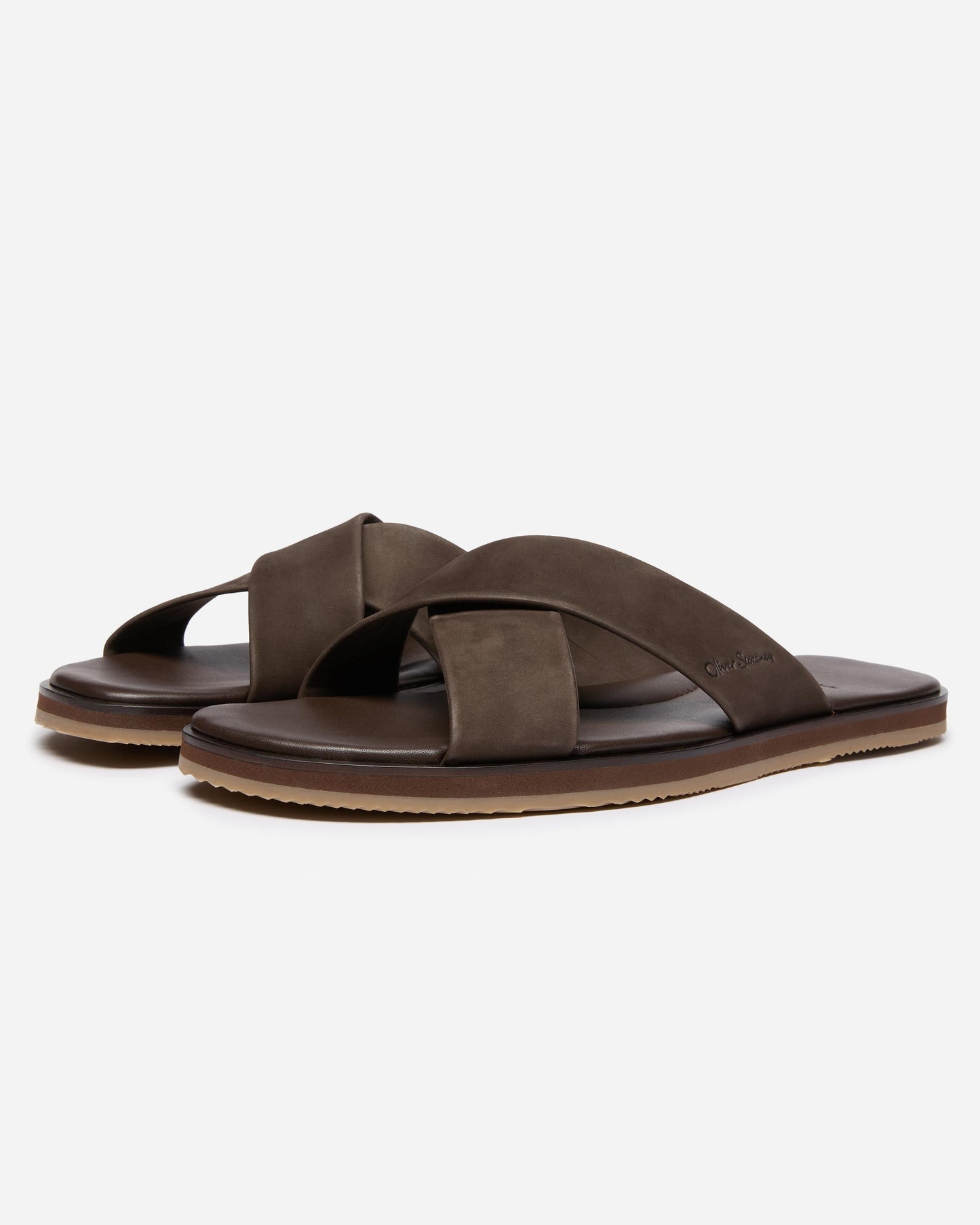 Oliver Sweeney Chesil Nubuck Mens Sandals - Brown | CHO | Designer Mens Sandals