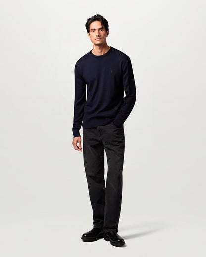 Belstaff Mens Colden Merino Crew Neck Jumper - Dark Ink