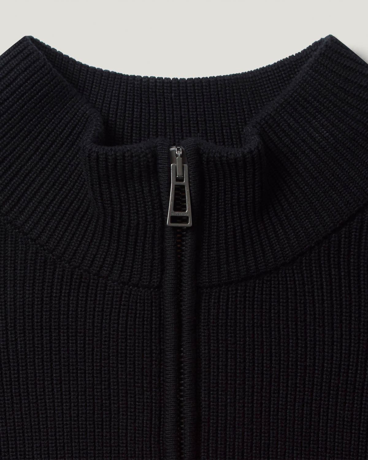 Belstaff Commander Mens Quarter Zip Jumper - Black