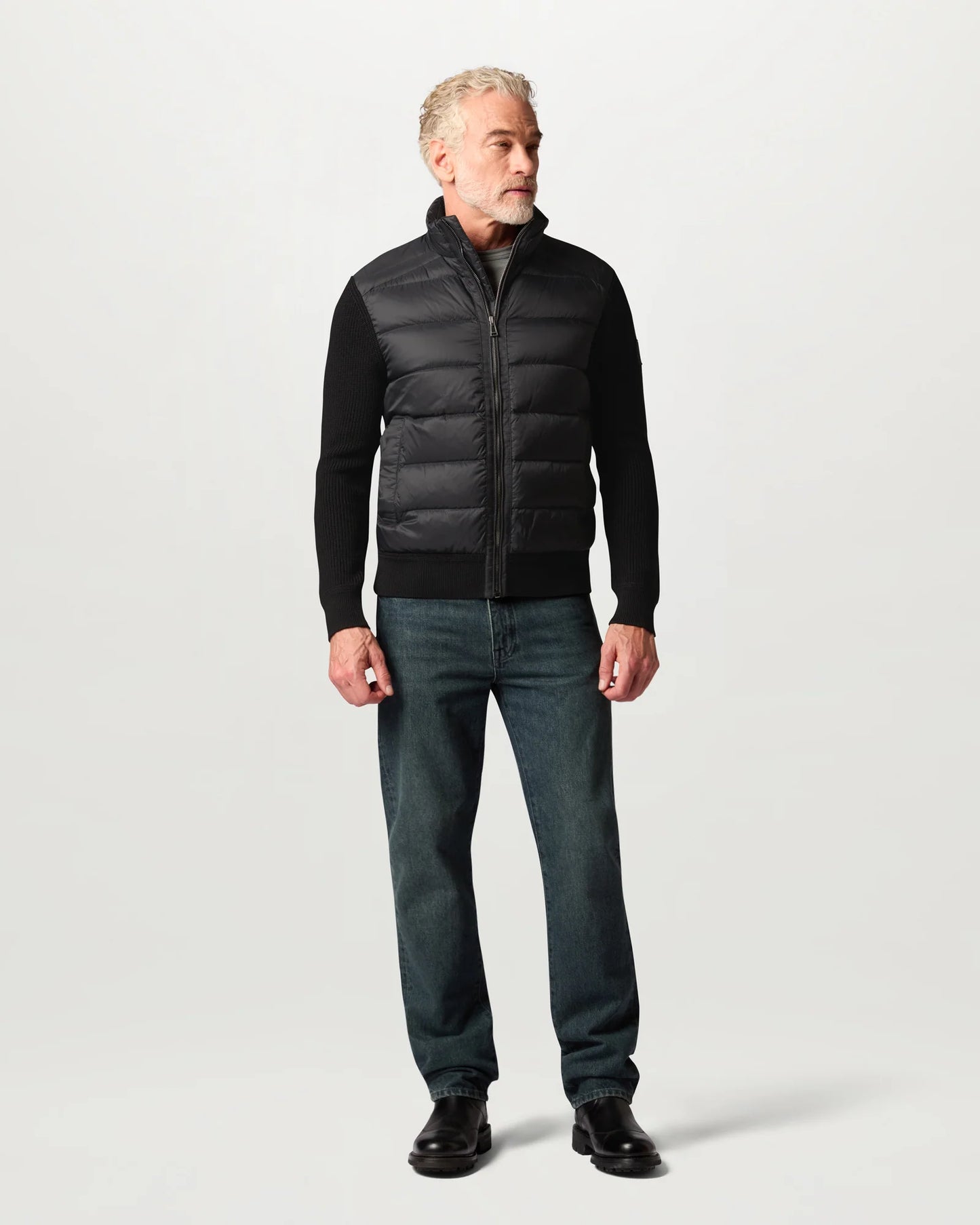 Belstaff Mens Compound Hybrid Down Jacket - Black