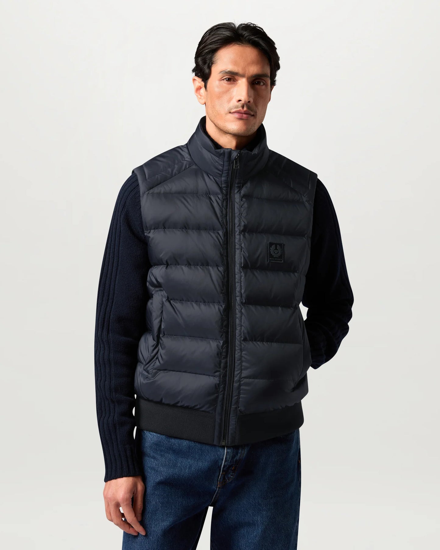 Belstaff Mens Compound Gilet in Dark Ink, front