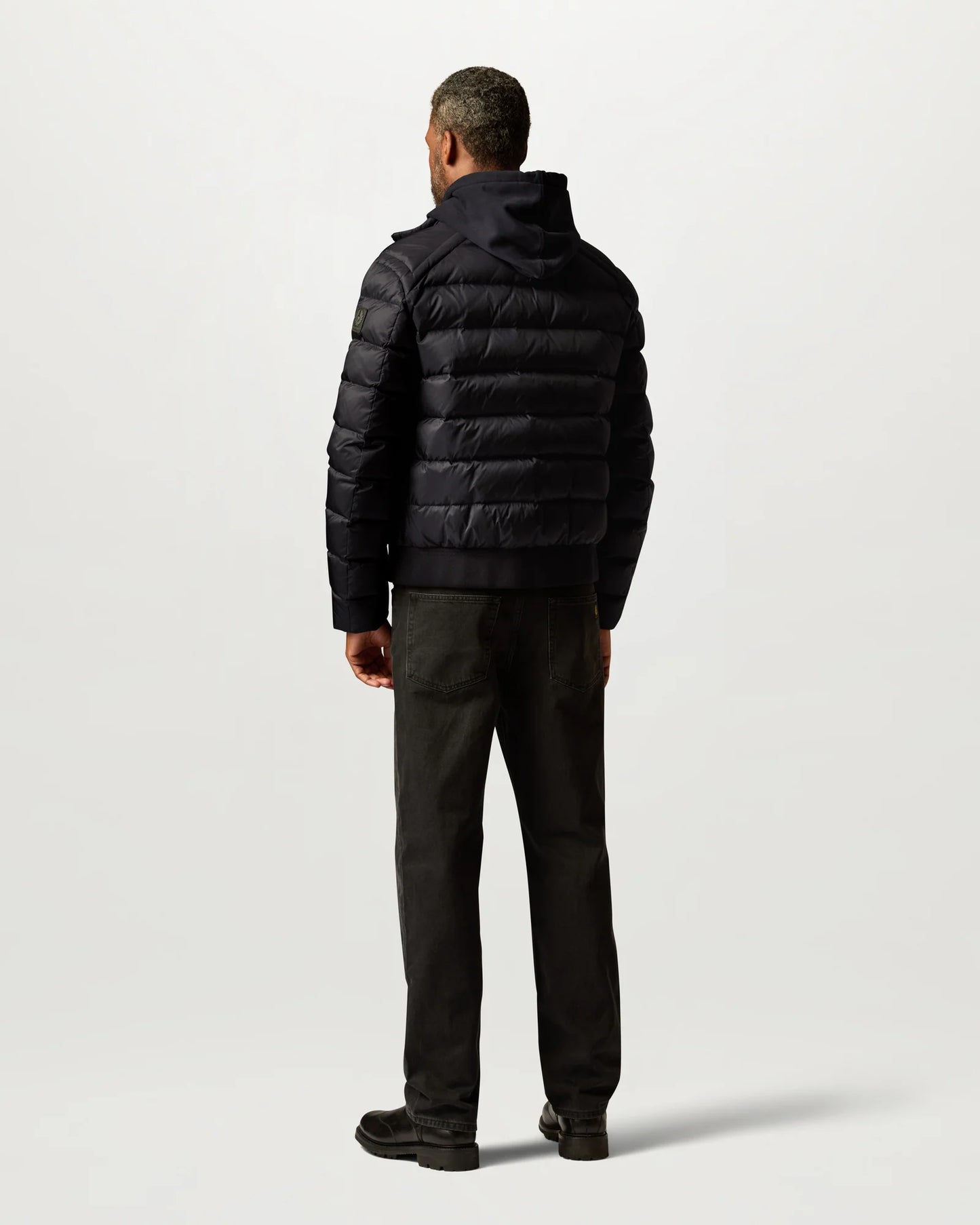 Belstaff Mens Compound Jacket in Black, full length back