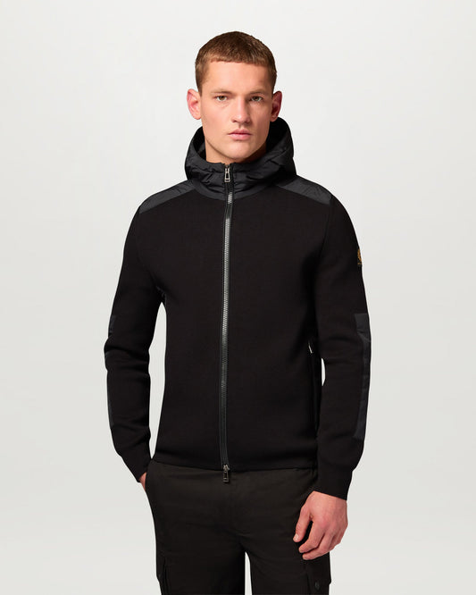 Belstaff Mens Console Mixed Media Jacket - Black front