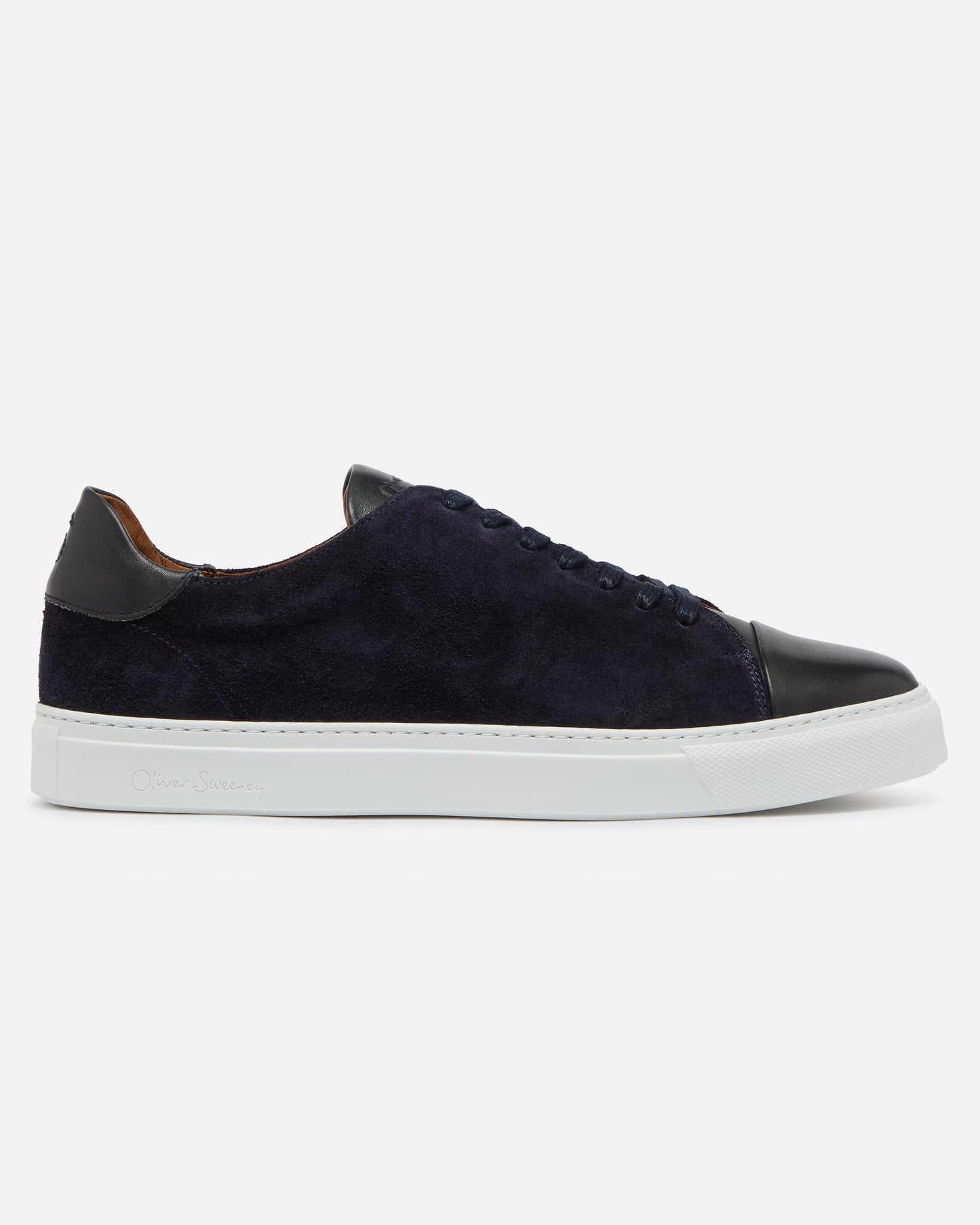Oliver Sweeney Capelo Calf Suede Mens Cupsole Trainers - Navy | CHO | Designer Mens Trainers