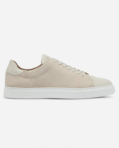 Oliver Sweeney Capelo Calf Suede Mens Cupsole Trainers - Off White | CHO | Designer Mens Trainers