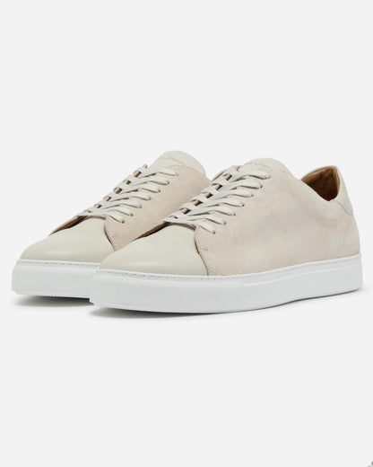 Oliver Sweeney Capelo Calf Suede Mens Cupsole Trainers - Off White | CHO | Designer Mens Trainers