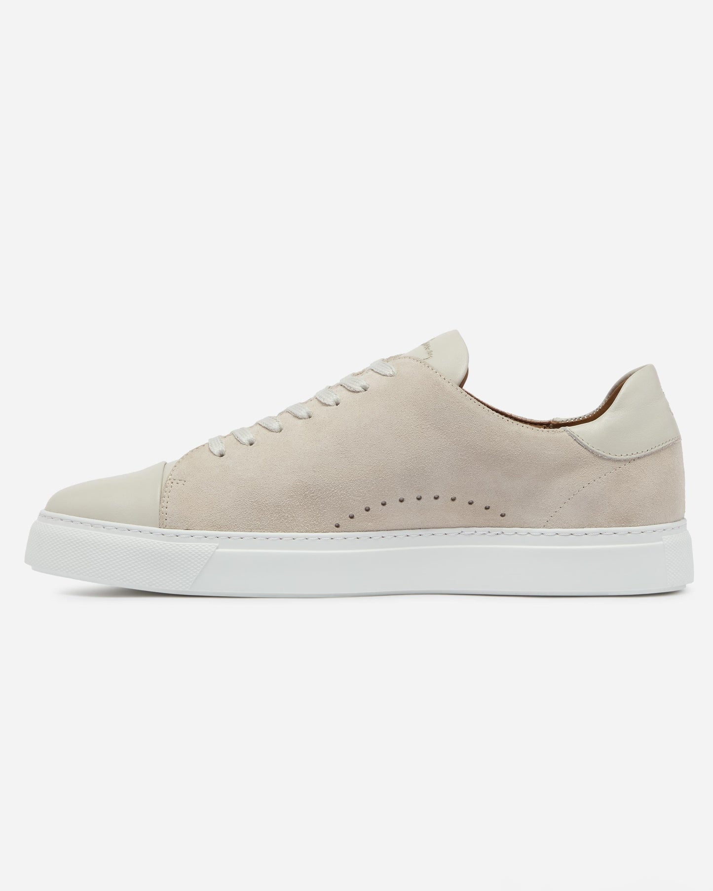 Oliver Sweeney Capelo Calf Suede Mens Cupsole Trainers - Off White | CHO | Designer Mens Trainers