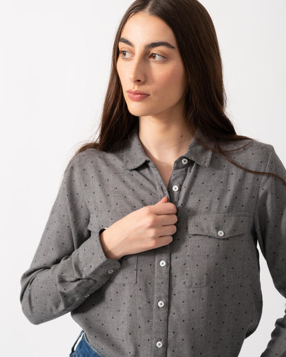 Crew Clothing Spot Womens Relaxed Shirt - CHO - Designer Womens Shirts