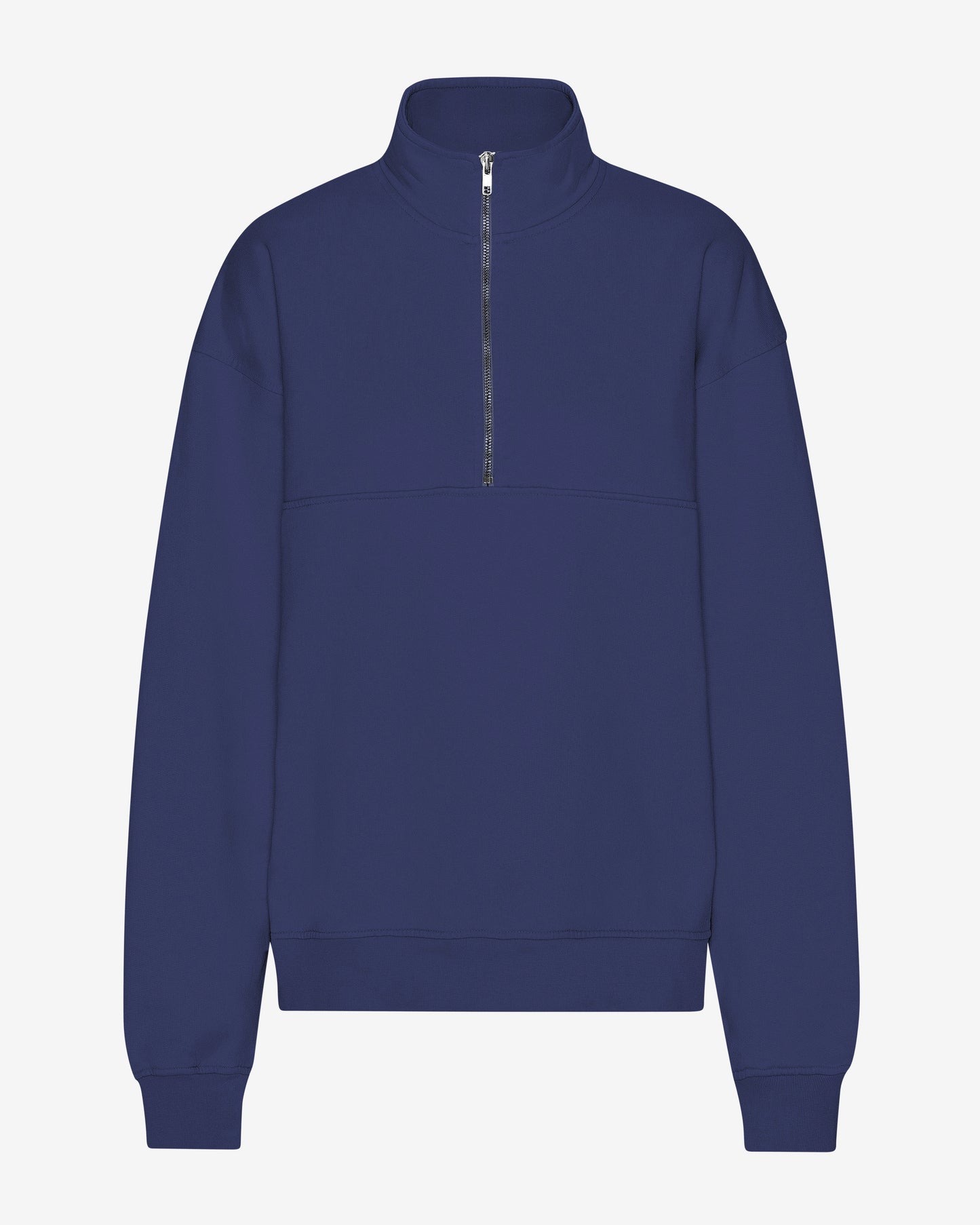 Colorful Standard Organic Quarter Zip Sweatshirt - Marine Blue | CHO | Designer Unisex Sweatshirts - Marine Blue - M - 5602991126681