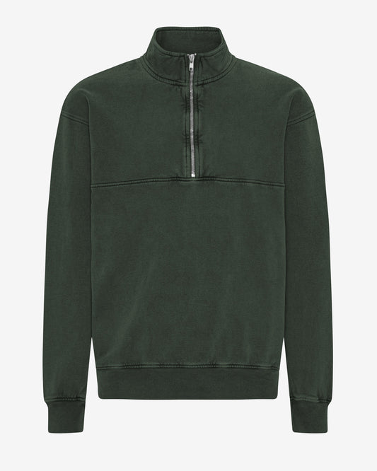 Colorful Standard Organic Quarter Zip Sweatshirt - Midnight Forest