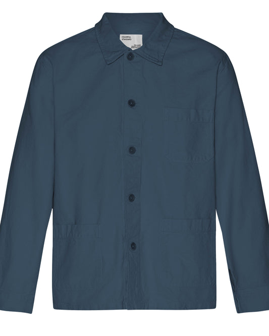 Colorful Standard Mens Organic Workwear Jacket - Petrol Blue
