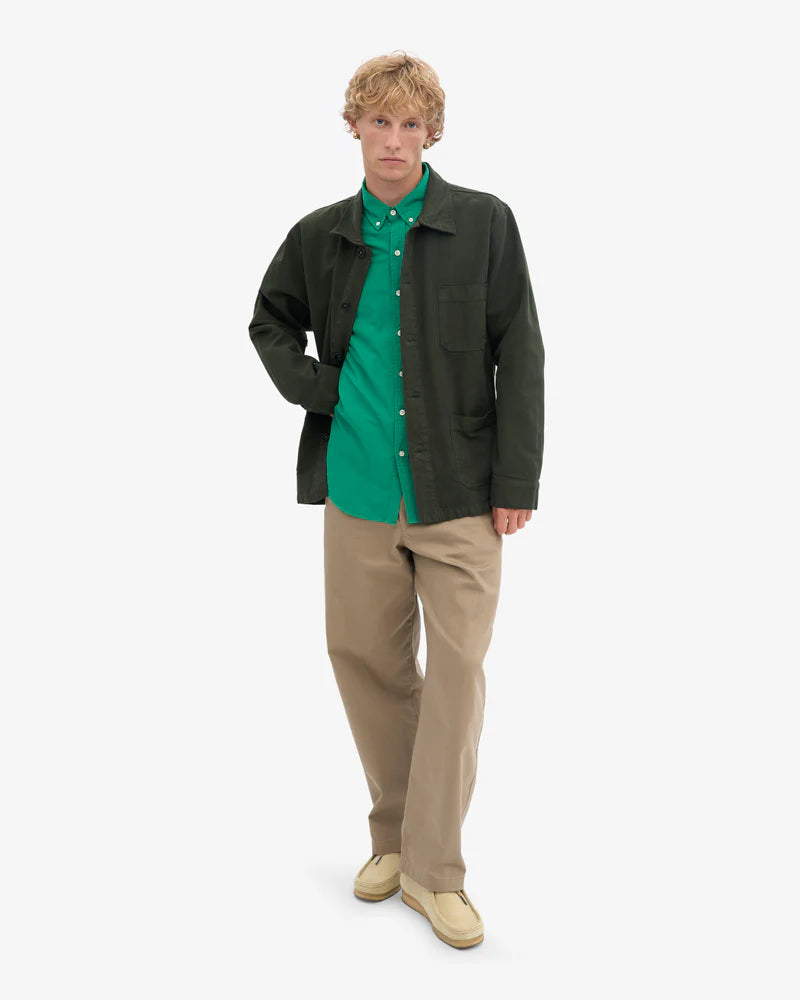 Colorful Standard Mens Organic Workwear Jacket - Hunter Green