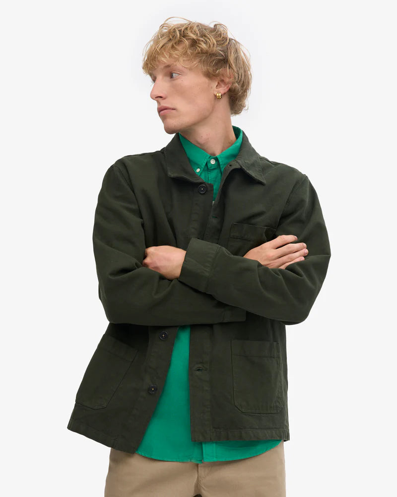 Colorful Standard Mens Organic Workwear Jacket - Hunter Green