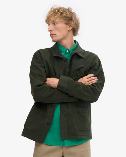 Colorful Standard Mens Organic Workwear Jacket - Hunter Green