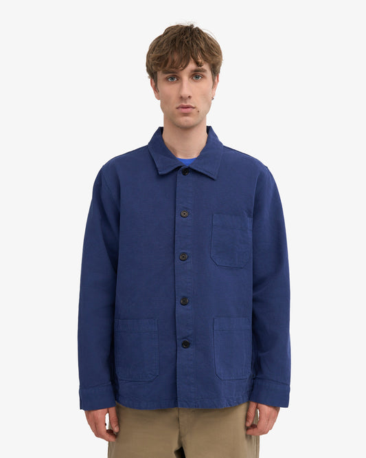 Colorful Standard Mens Organic Workwear Jacket - Marine Blue