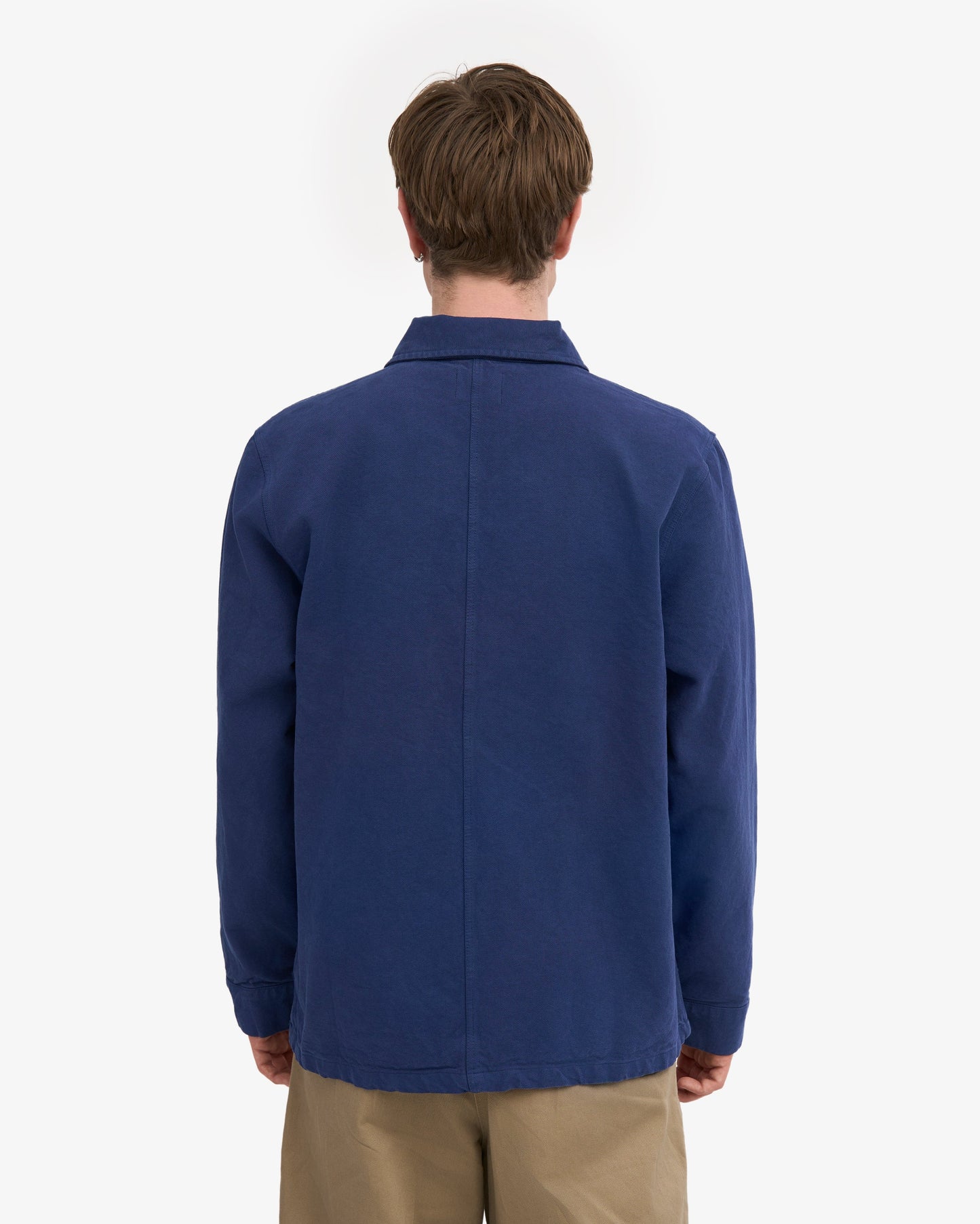 Colorful Standard Mens Organic Workwear Jacket - Marine Blue | CHO | Designer Mens Overshirts