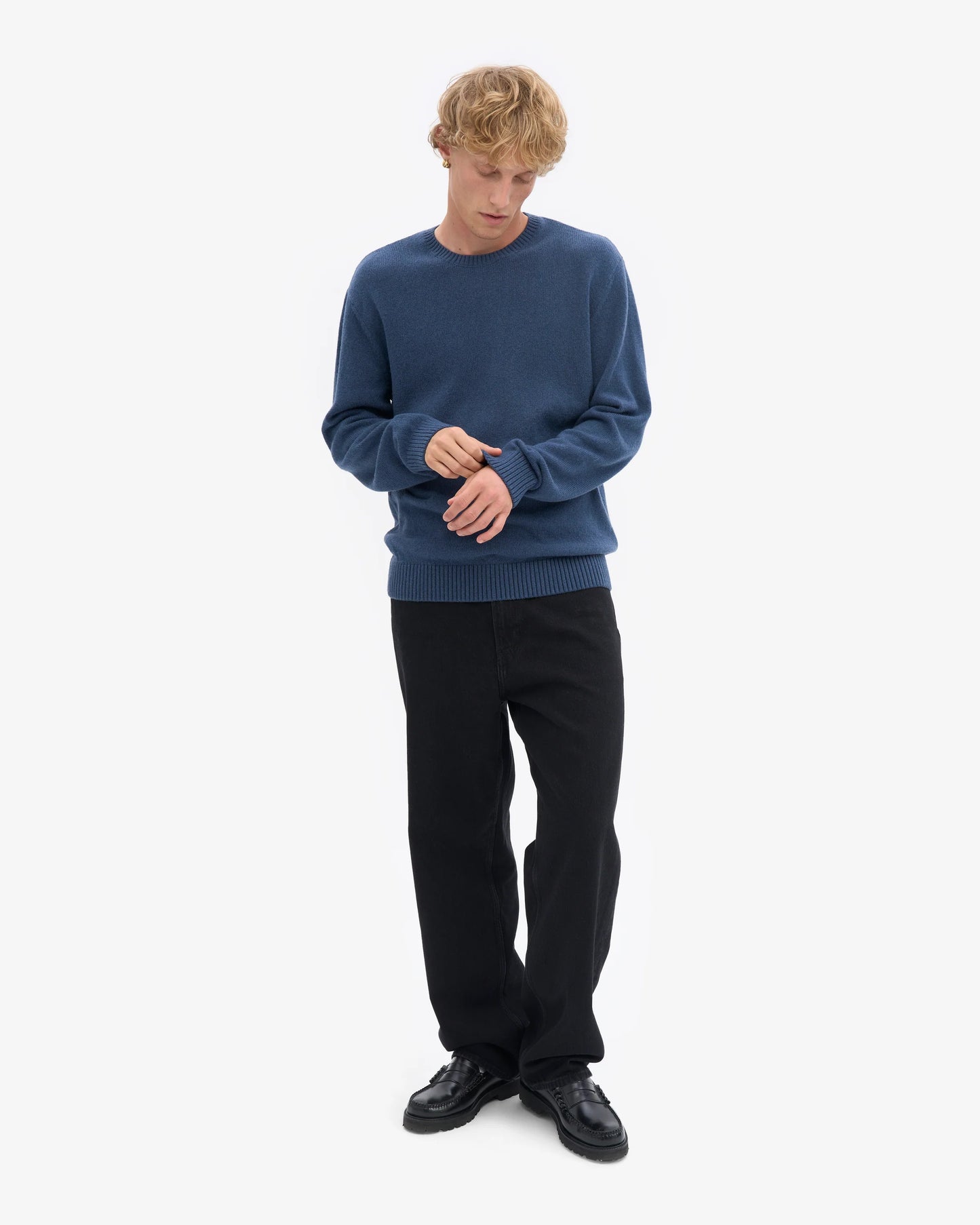Colorful Standard Classic Merino Wool Crew Neck Jumper - Petrol Blue