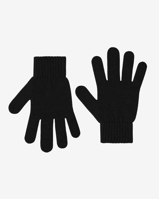 Colorful Standard Mens Merino Wool Gloves - Deep Black