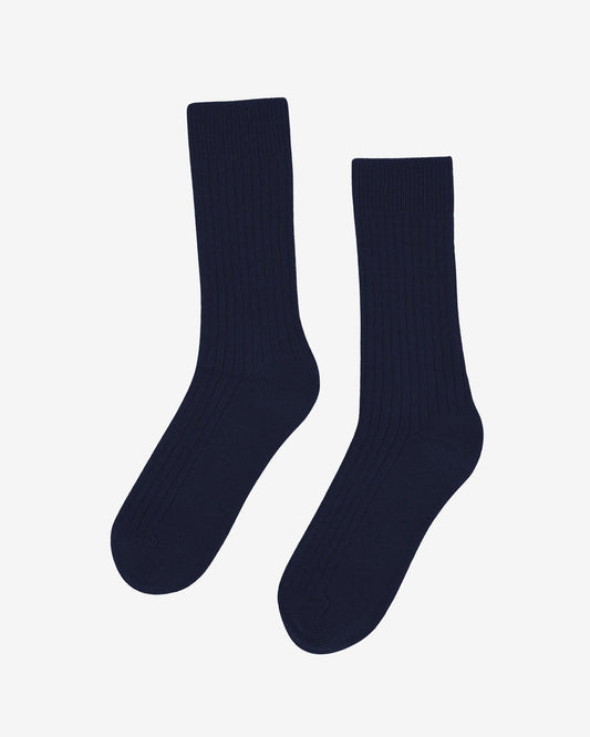 Colorful Standard Mens Merino Wool Blend Socks - Navy Blue