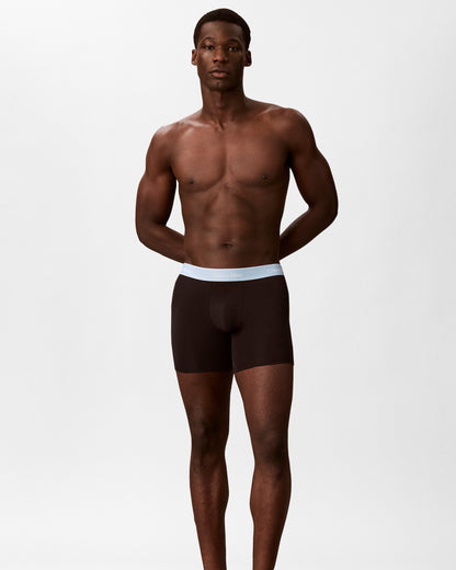 Calvin Klein 3 Pack Icon Cotton Stretch Mens Boxer Briefs - Black/Rio Red/Forget Me Not