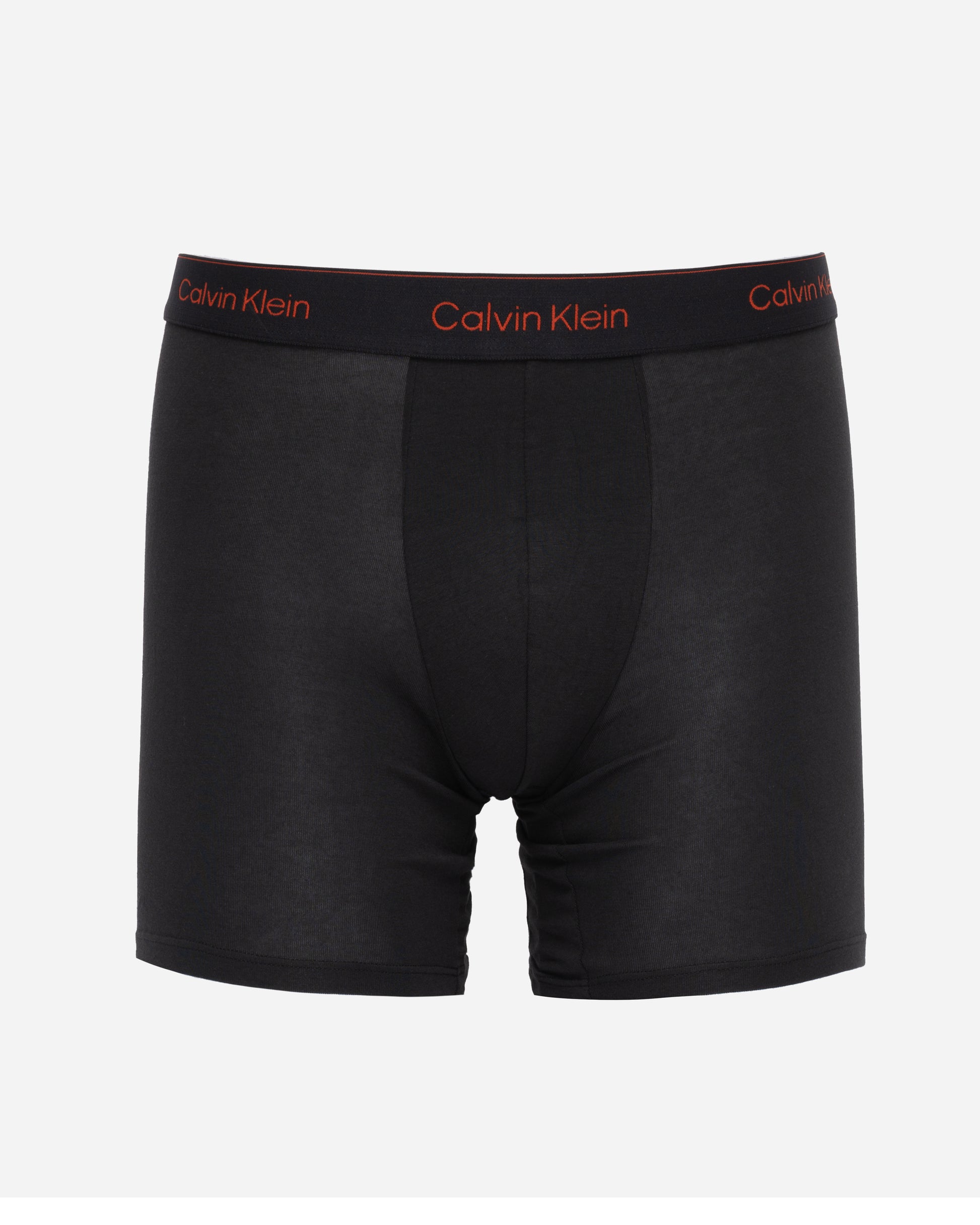 individual studio shot of Calvin Klein from 3 Pack Icon Cotton Stretch Mens Boxer Briefs in Black with Currie logo