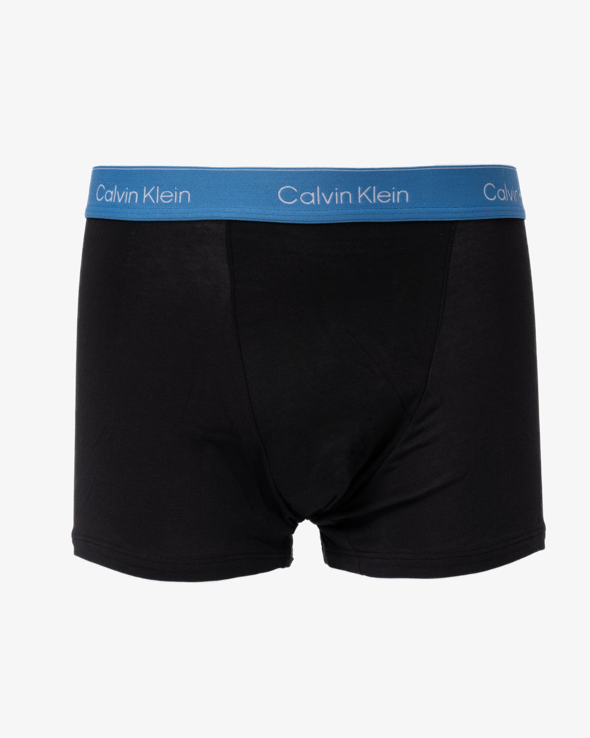 Calvin Klein 3 Pack Icon Cotton Stretch Mens Relaxed Fit Trunks - Black Bodies W/ Poseidon Blue/Plein