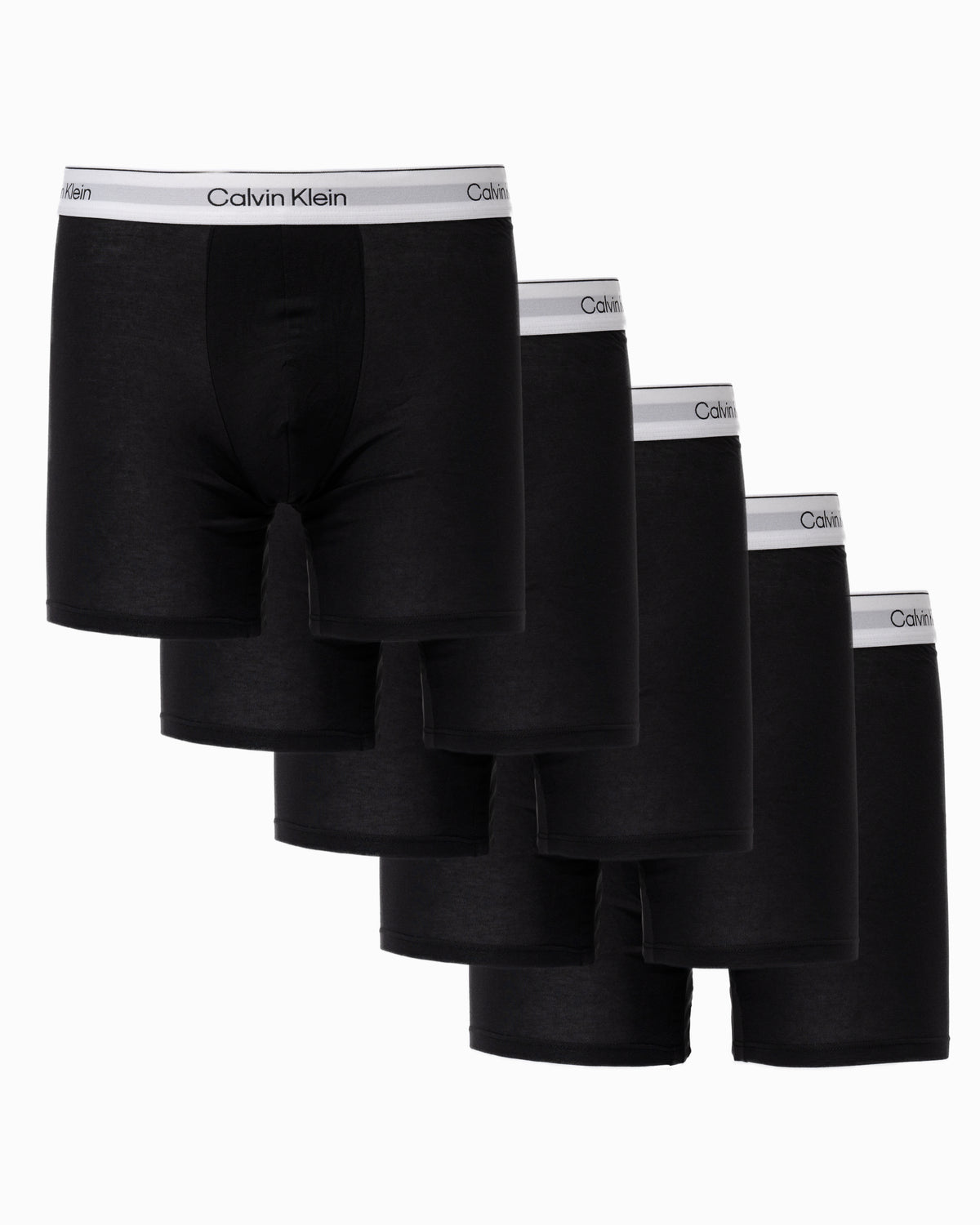 Calvin Klein 5 Pack Icon Cotton Stretch Mens Boxer Briefs - Black