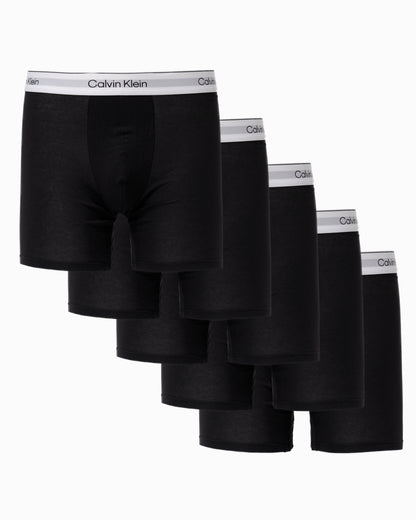 Calvin Klein 5 Pack Icon Cotton Stretch Mens Boxer Briefs - Black