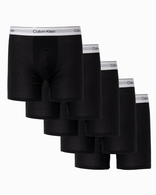 Calvin Klein 5 Pack Icon Cotton Stretch Mens Boxer Briefs - Black