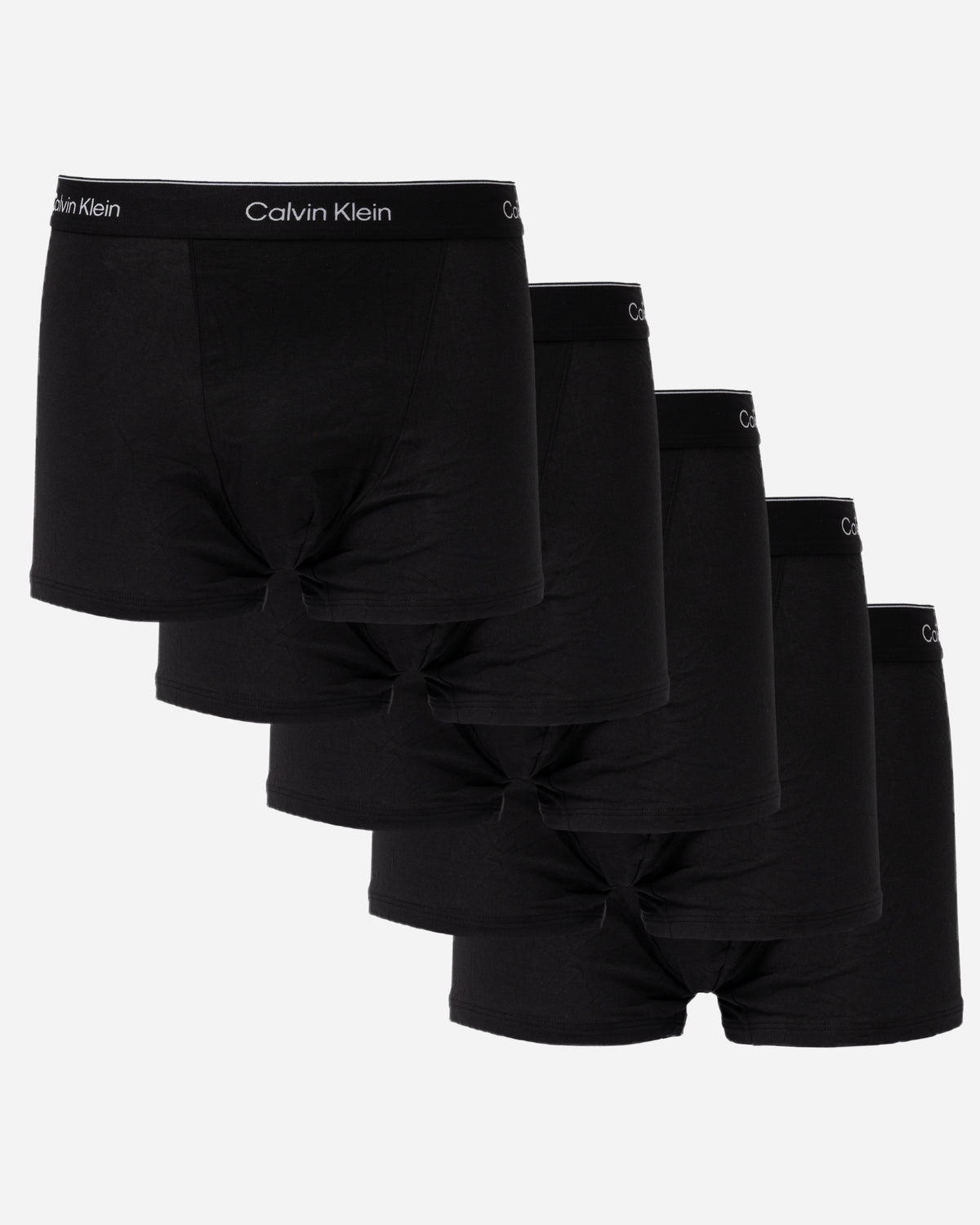 Calvin Klein 5 Pack Icon Cotton Stretch Mens Relaxed Fit Trunks - Black