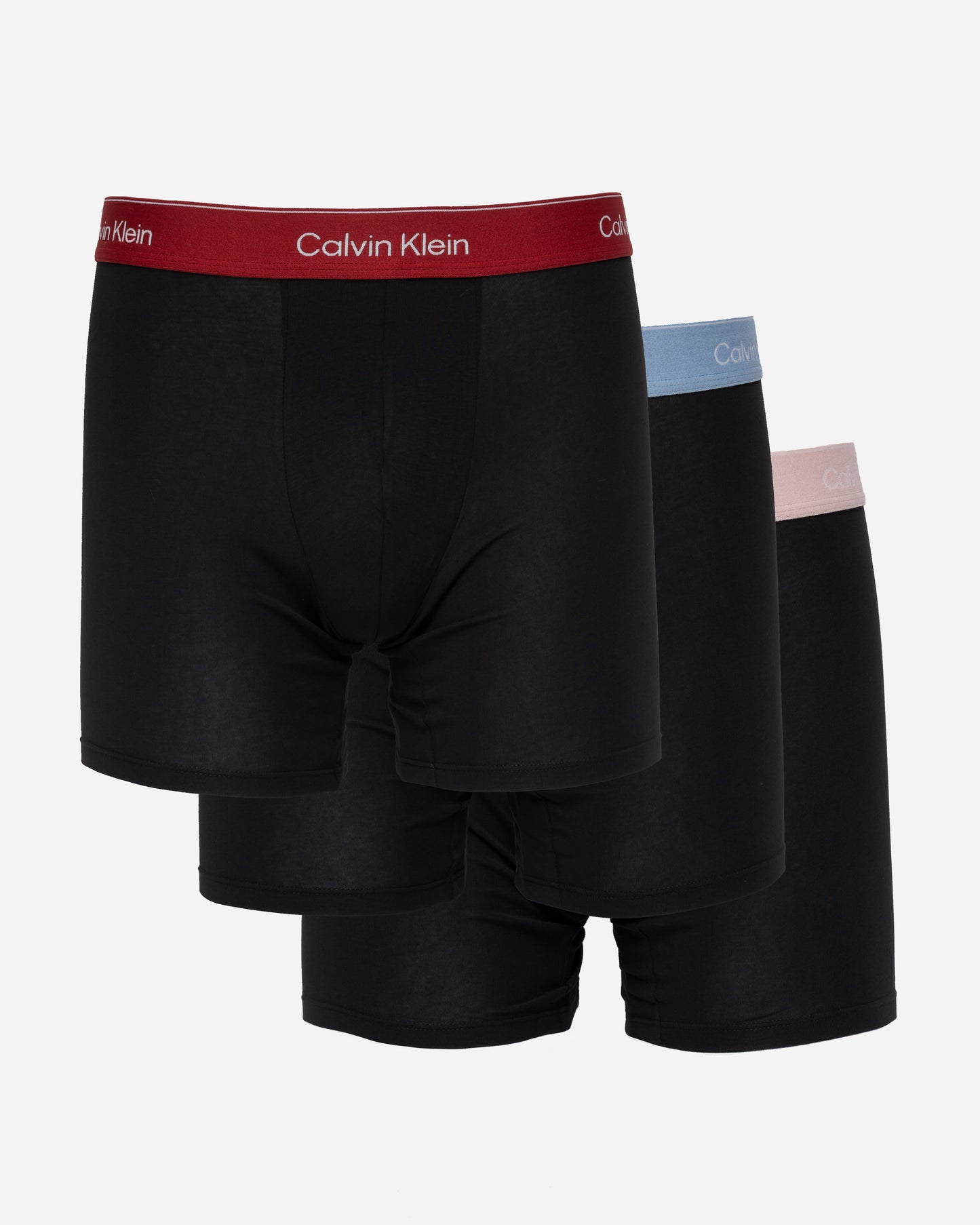 Calvin Klein 3 Pack Icon Cotton Stretch Mens Boxer Briefs - Black Bodies w/ Fall Berry/Frozen F