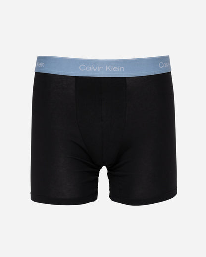 Calvin Klein 3 Pack Icon Cotton Stretch Mens Boxer Briefs - Black Bodies w/ Fall Berry/Frozen F
