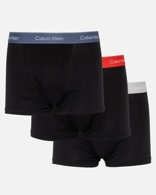 Calvin Klein 3 Pack Mens Relaxed Dart Trunk - Vintage Indigo  Micro Chip  Molten