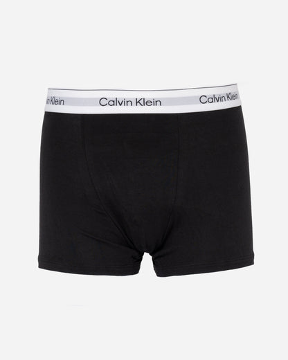Calvin Klein 3 Pack Mens Relaxed Dart Trunk - White  Beau Blue  Leafy Fun
